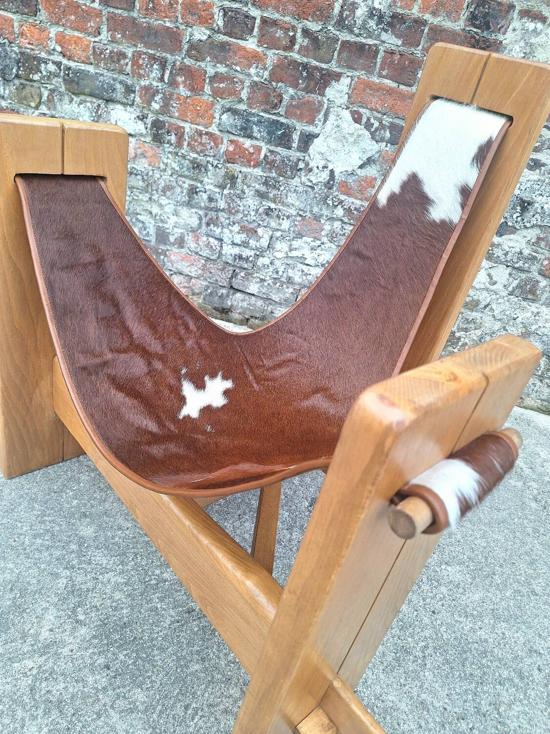 Vintage tripod armchair, designer seat