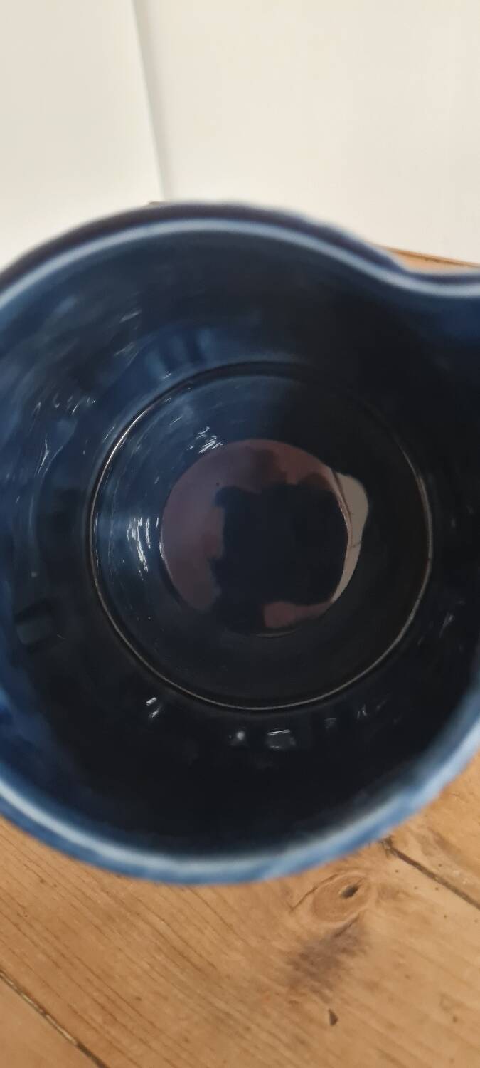 Sarreguemines earthenware pitcher