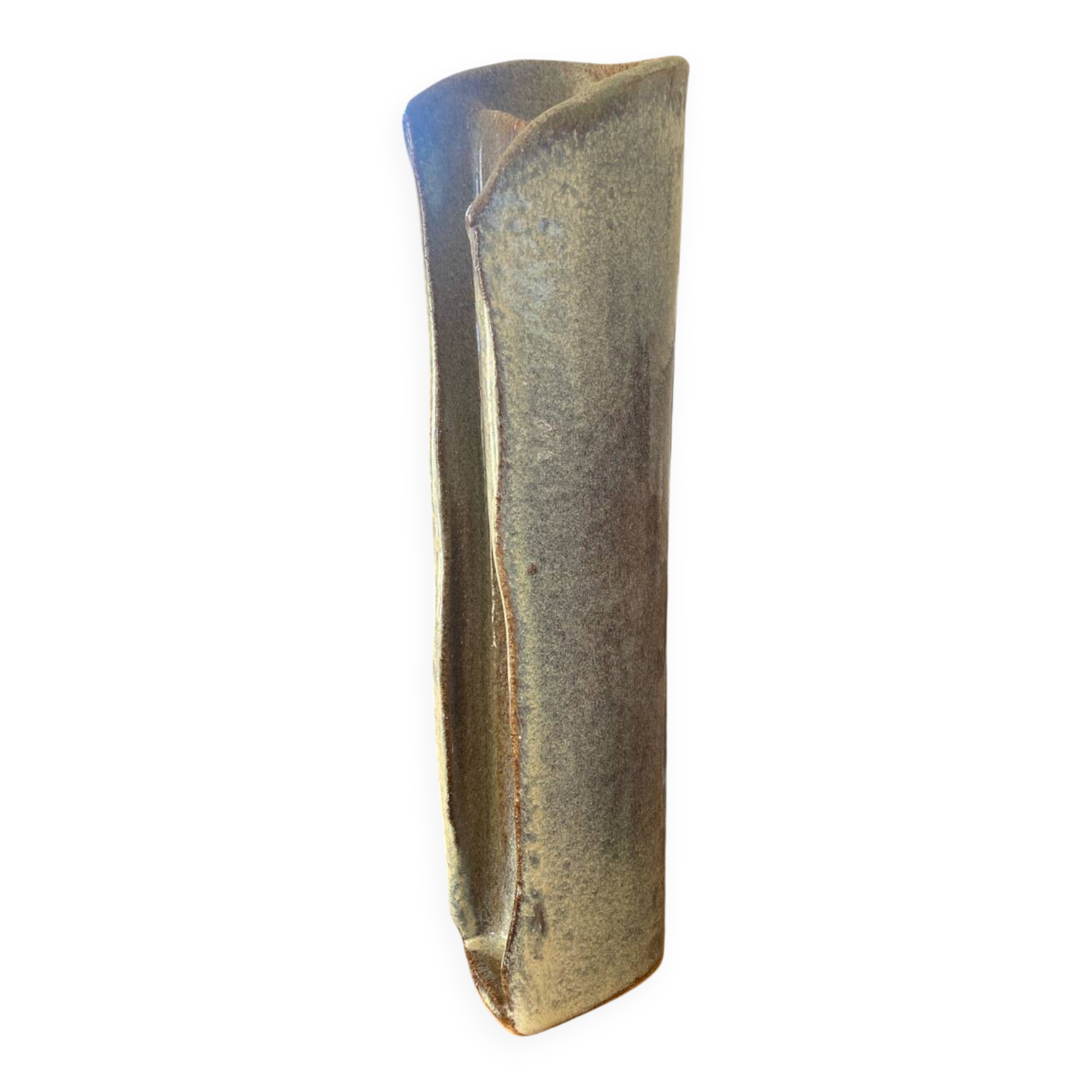 Glazed stoneware vase