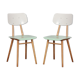 Pair of vintage wooden chairs for the manufacturer Ton, 1960