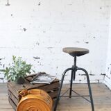 Stool industrial blue