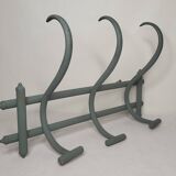 Curved wooden coat rack