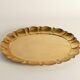 Hollywood Regency Large Oval Brass Tray by Firma Lars Holmström, Sweden 1940's