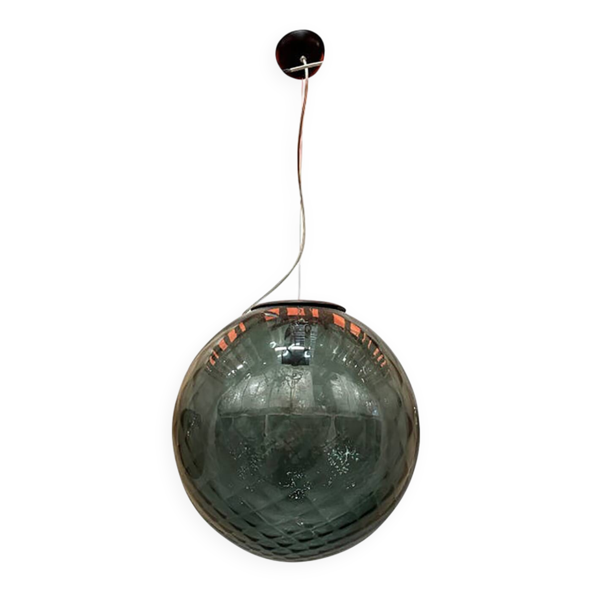 Italian Glass Balloton Green Pendant Sphere