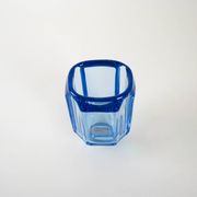 Vase en verre bleu, design danois, années 1960, fabriqué au Danemark