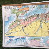 Carte scolaire Hatier No 18/18b Afrique du Nord par Castelnau