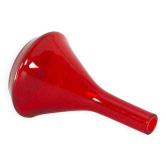 Red Vase Industrial Series by A.D. Copier for Leerdam Glass Factory, 1960s – Middle Size – Middle Size