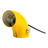 Very rare original Space Age 60s yellow table lamp made of iron by Temde