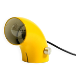 Very rare original Space Age 60s yellow table lamp made of iron by Temde