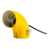 Very rare original Space Age 60s yellow table lamp made of iron by Temde