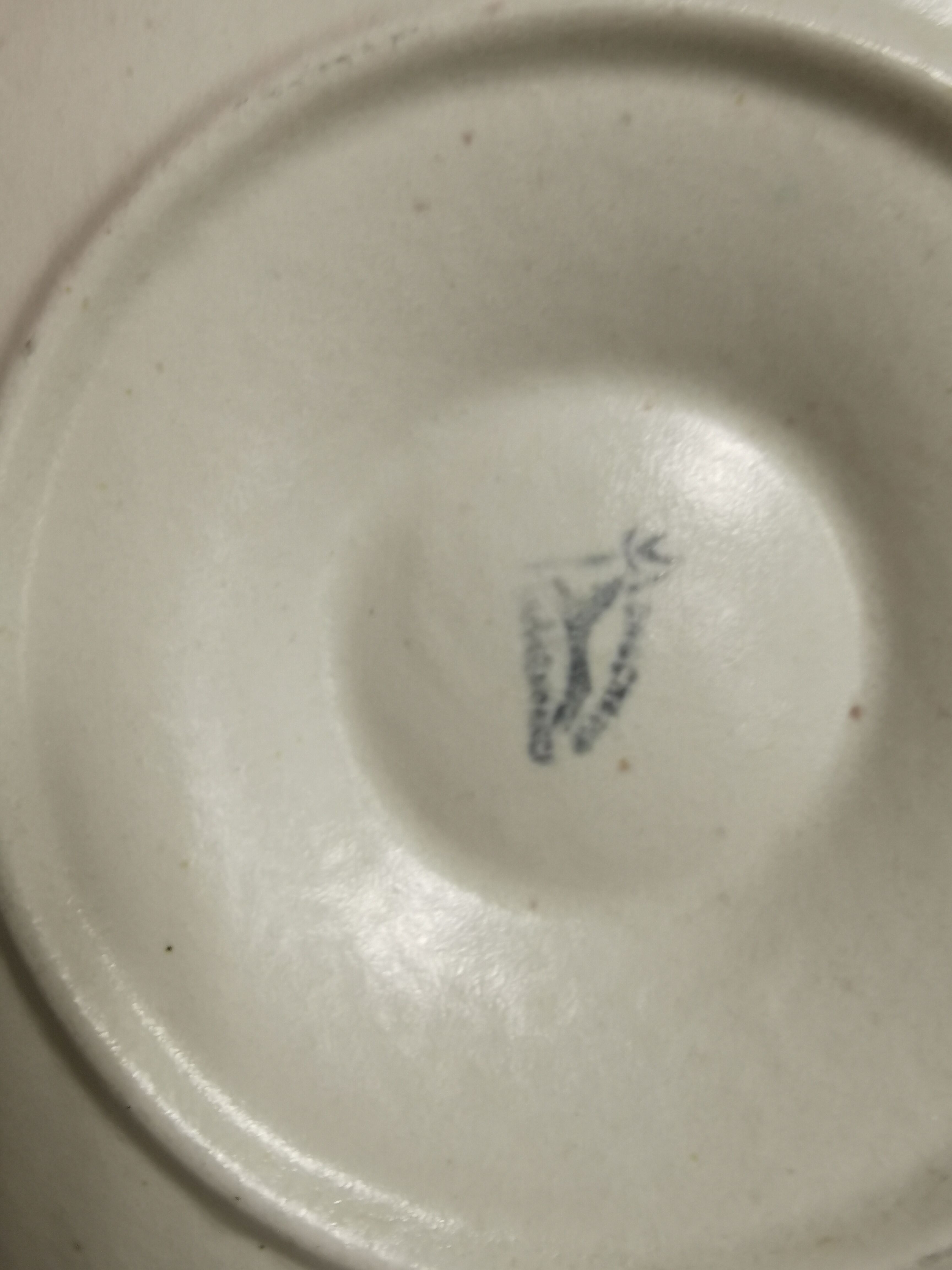 Vintage oyster / shellfish service of 10 plates + 1 dish in faience of longchamp france