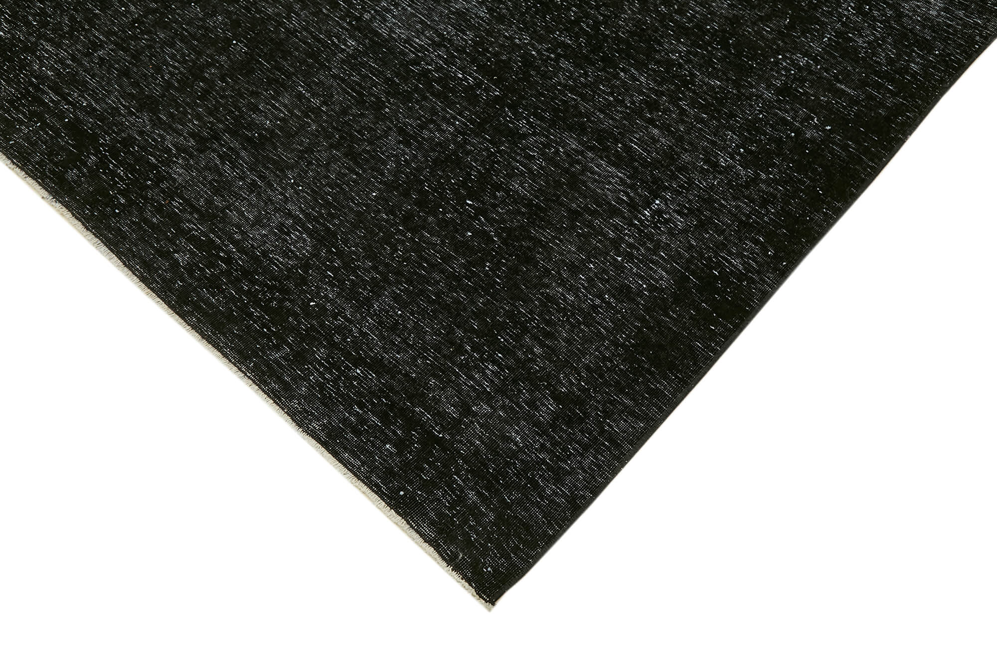 Hand-knotted persian overdyed 1970s 291 cm x 400 cm black wool carpet