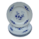 Set of 4 Bleu de Tournay iron earth plates