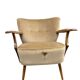 Vintage beige cocktail armchair / armchair / single armchair with armrests