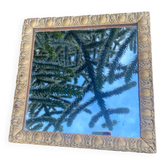 Antique gilded wooden mirror