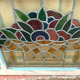 Suite de trois portes de séparation en vitrail Art Déco XX siècle