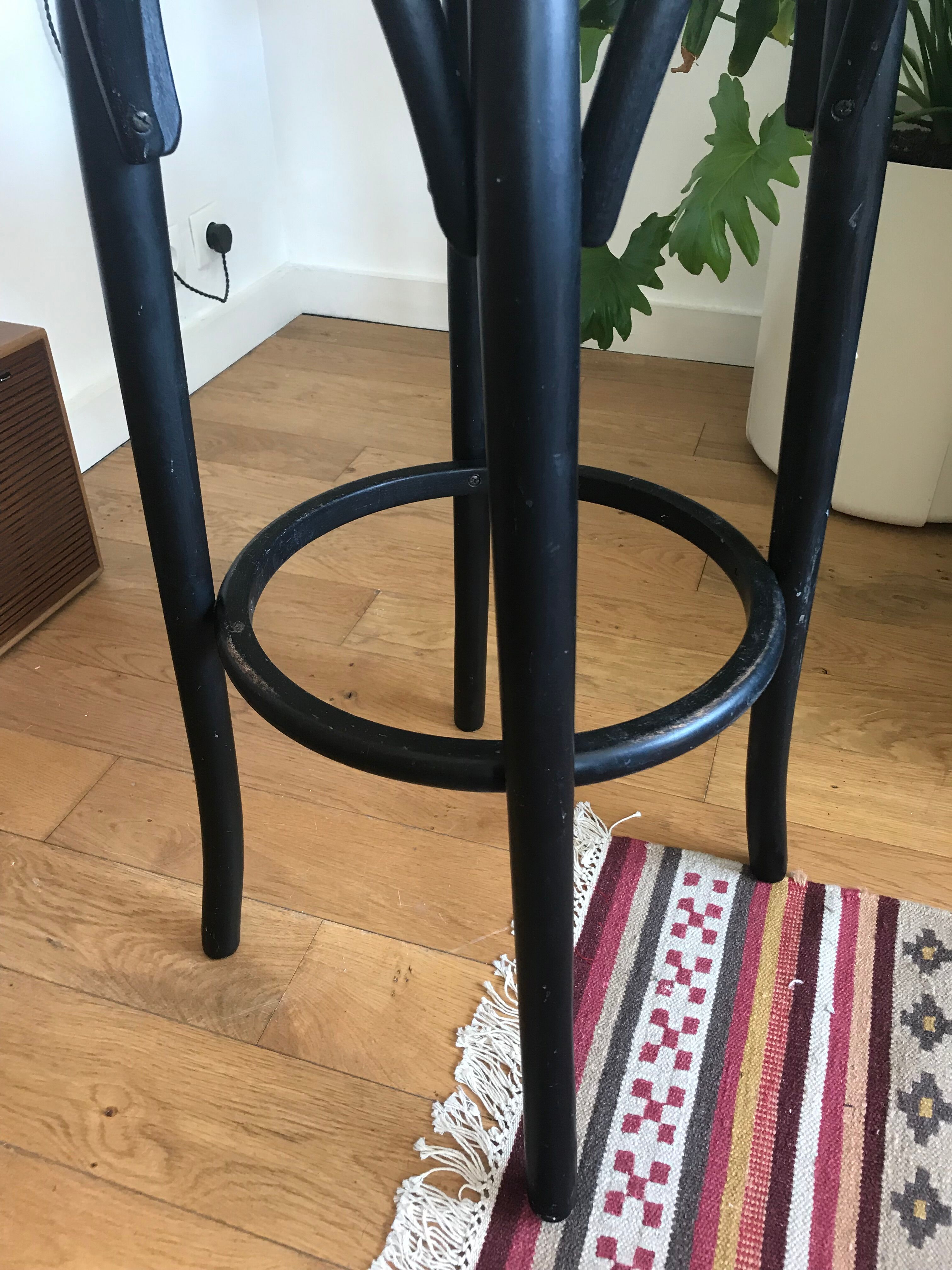 High wooden and canning stool