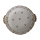 Porcelain dish decorated with golden flowers