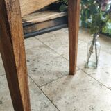 Solid oak farmhouse table 80x185