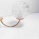 Brass ceiling and glass 3 balls 1960