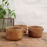 Trio de tasses à déjeuner en grès