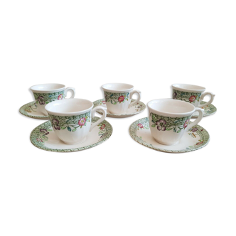 5 cups Mason's English Country Garden English Porcelain Coffee Service