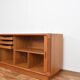 Mid-century danish teak sideboard with tambour doors from dyrlund, 1960s.