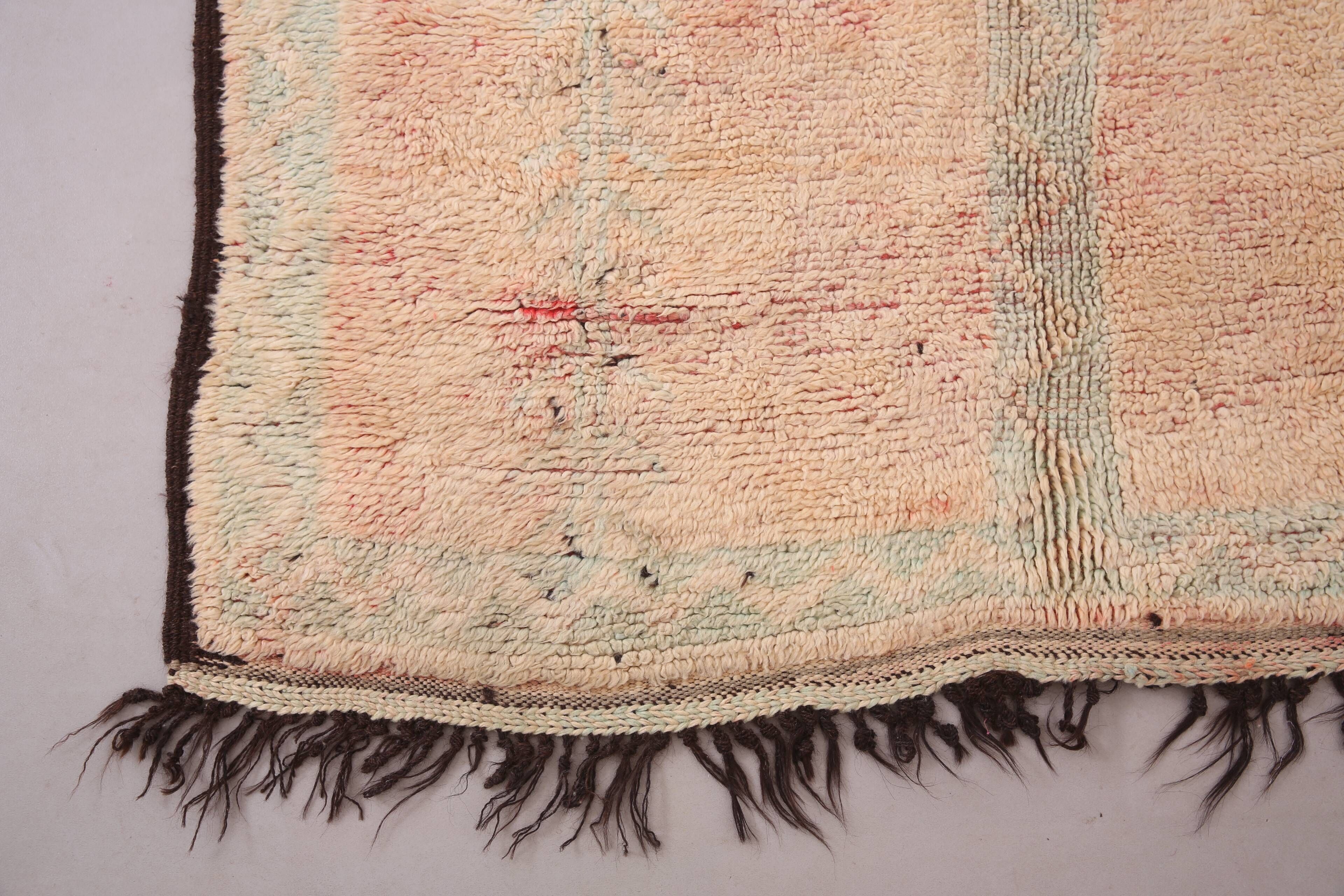 Peach Vintage Moroccan Rug 172 x 400 - Berber Wool Rug - Handmade Boho Rug