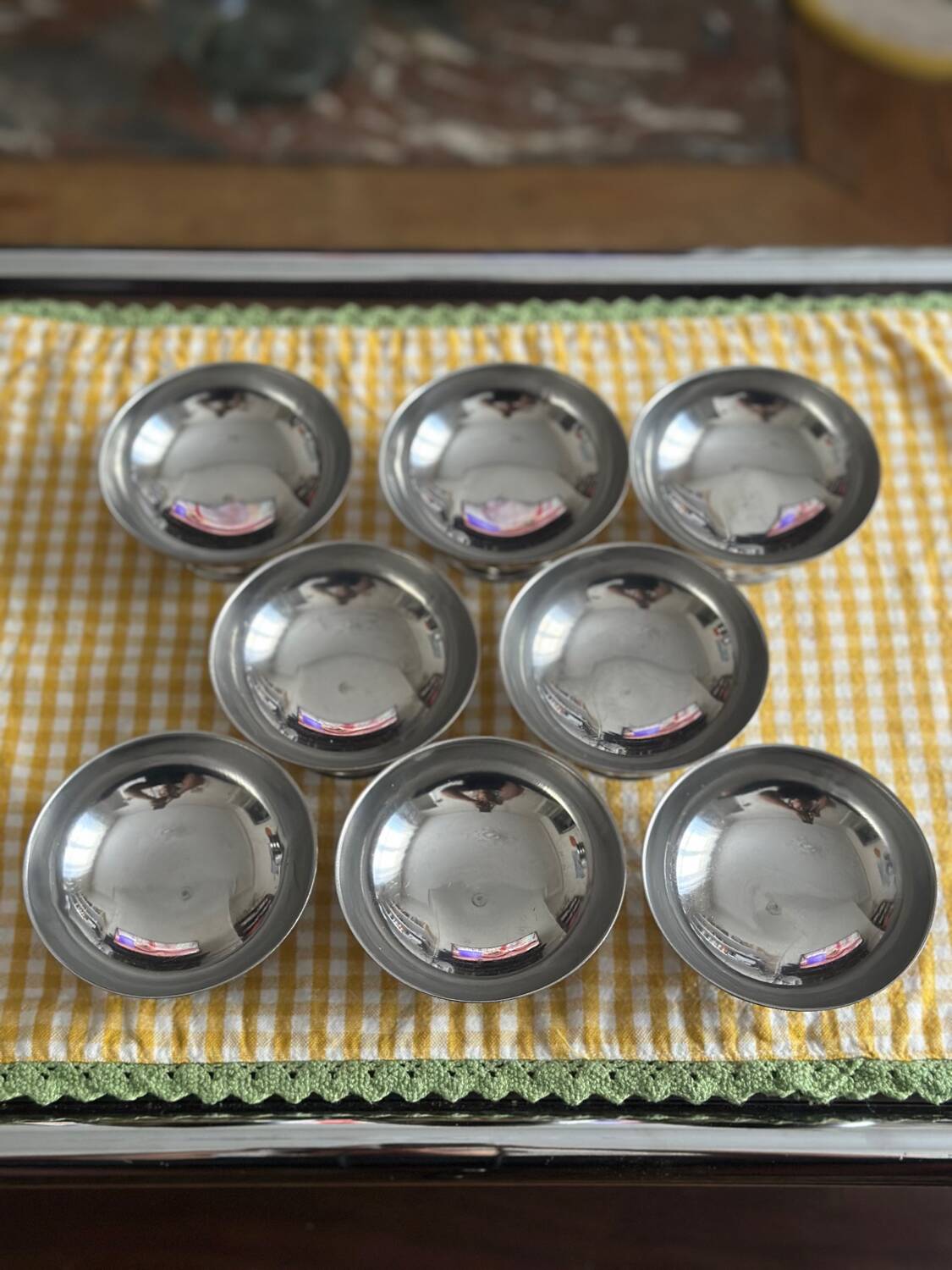 Coupes à glace inox vintage