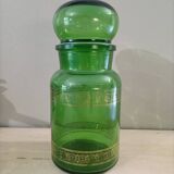 Green retro glass candy box