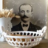 White ceramic basket