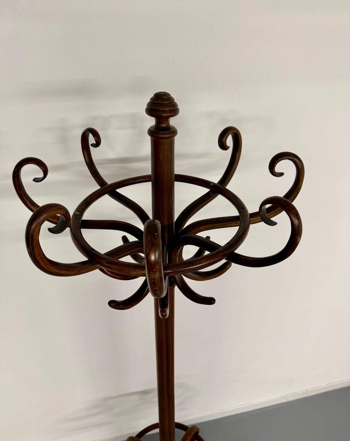 Curved wooden parrot coat rack 1940s thonet mod.10-401
