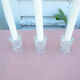 3 bougeoirs en verre transparent