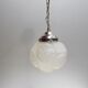 Suspension art déco globe verre moulé pressé 1930