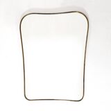 Large Italian mirror from the 1950s, 71x55 cm.