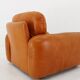 Fauteuil en cuir cognac des années 1970, Italie