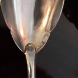 Pair of salad servers. silver plated. art deco