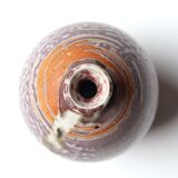 Vase mauve en grès signé, années 70