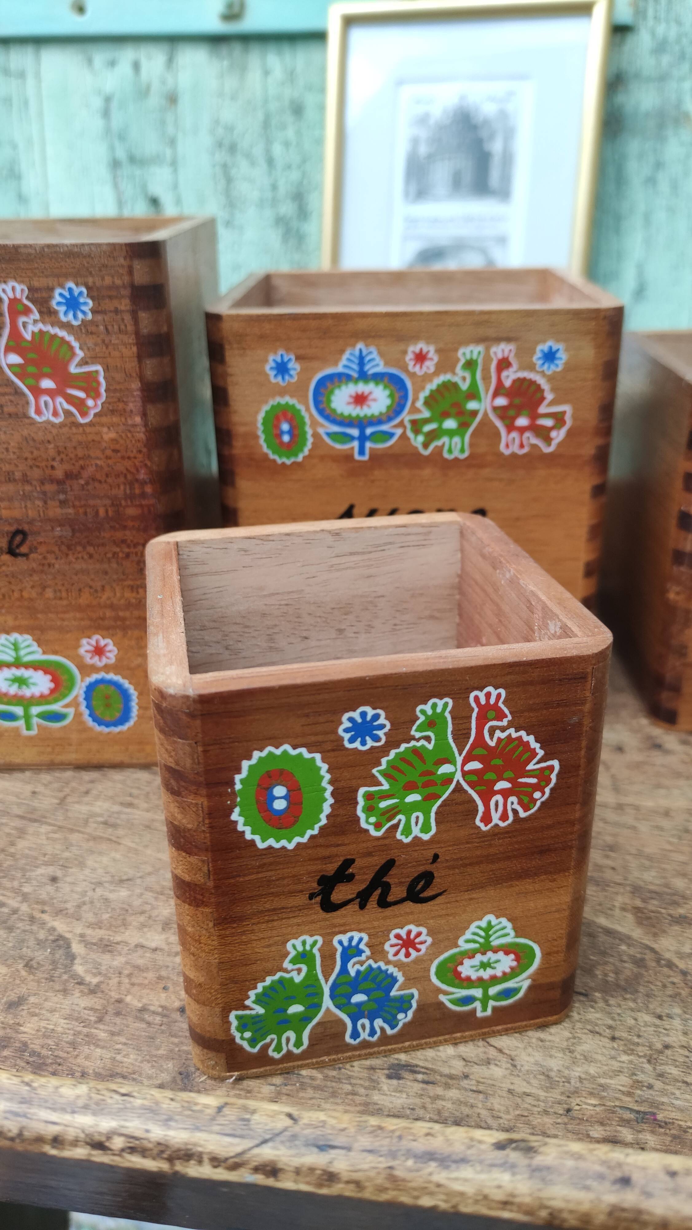 Pots à épices en bois français et anglais