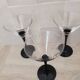 6 cocktail glasses / black stem martini glasses