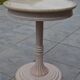 Petite table basse ronde travertin/bout de canapé années 80/90