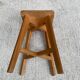 Scandinavian stool with amber mosaic effect top, 60s side table.