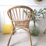 Paire de fauteuils en rotin