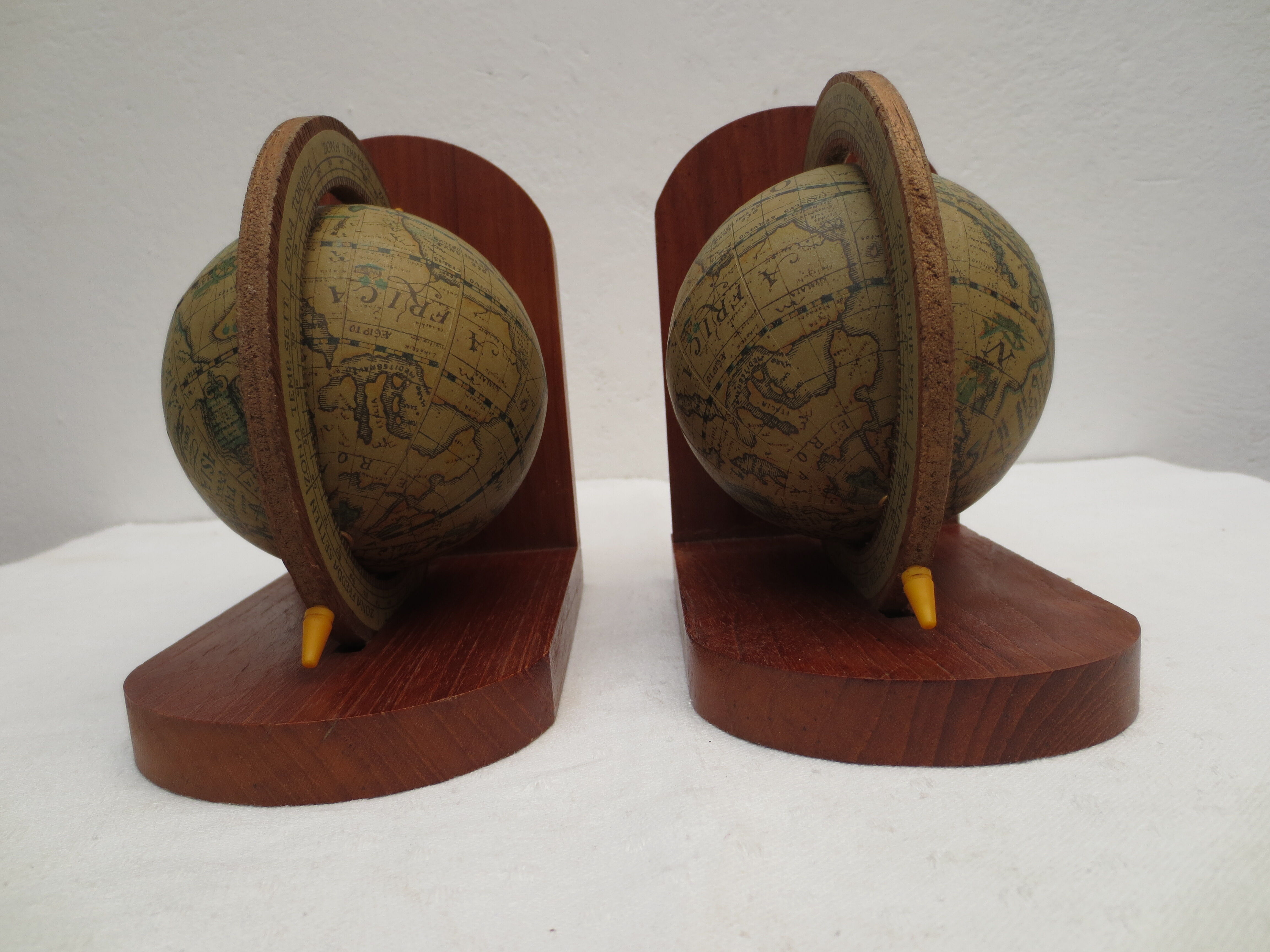 Pair of world bookends
