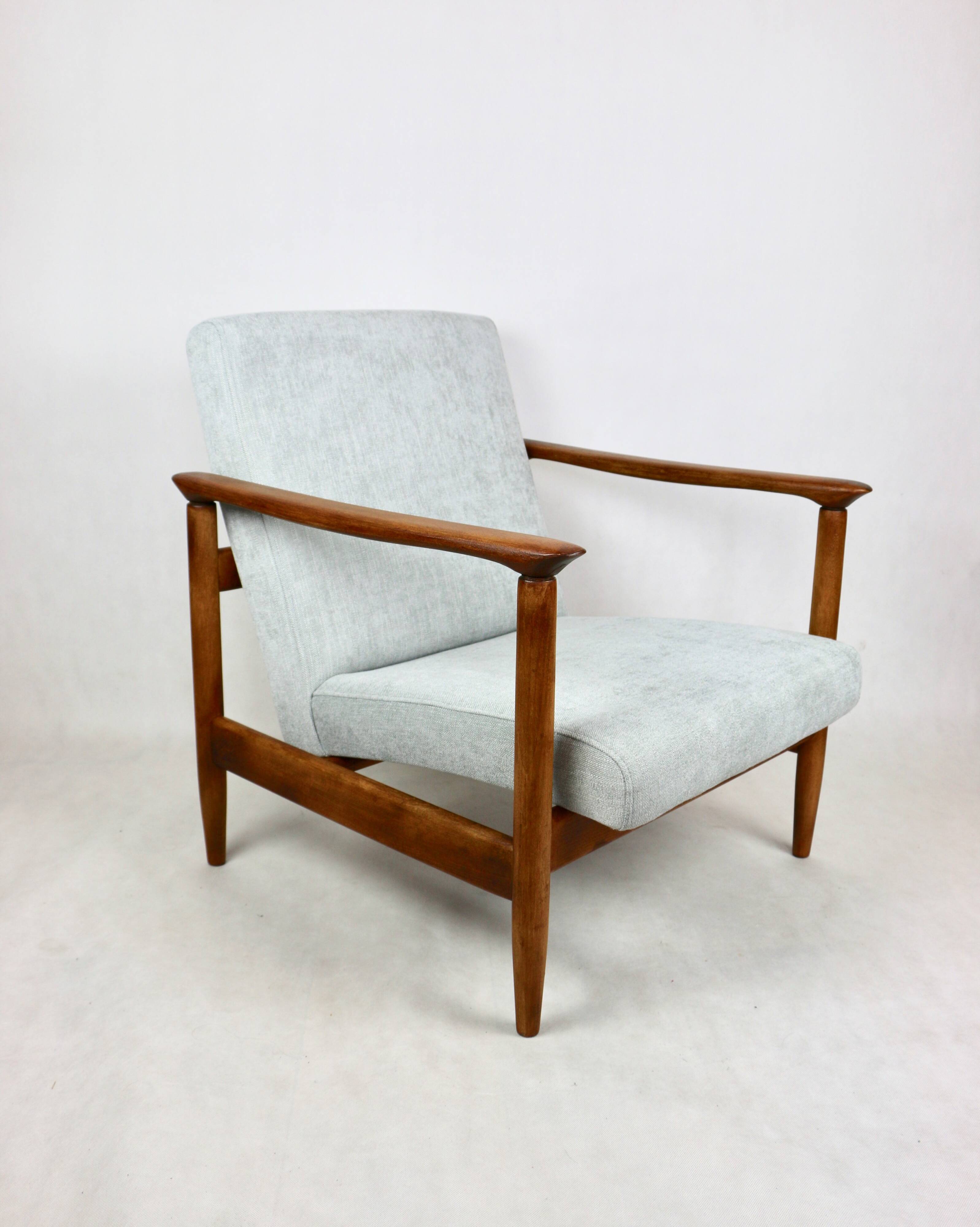 Light Blue GFM-142 Armchair by Edmund Homa, 1970s