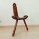 Chaise brutaliste tripode début XXeme