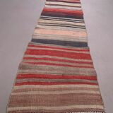 Old Turkish narrow Kilim Runner 140x41 cm shabby chic, vintage kelim