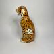 Leopard in Italian ceramic enamelled painting year 70
