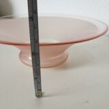 small pink lampshade in pink granite glass from the 50s