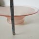 small pink lampshade in pink granite glass from the 50s
